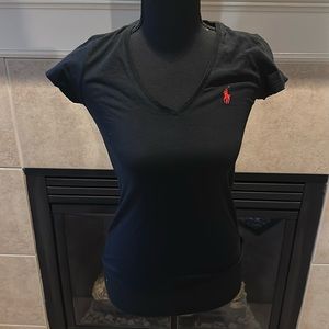 NWOT Navy Blue Polo Ralph Lauren V-Neck Cotton Tee